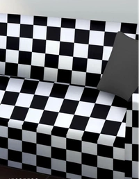 High density stretch fabric with elastic corners provides a perfect wrinkle free fitting as the 2 Seater cover  - Black & White, Polyster, Multipack 1, 2 Seater